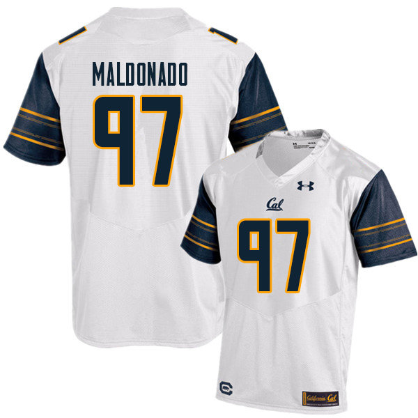 Men #97 Aaron Maldonado Cal Bears UA College Football Jerseys Sale-White